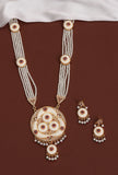 Imperial Ivory Pearl Pendant Necklace Set