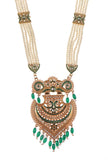 Rajsi Emerald Pearl Pendant Necklace Set