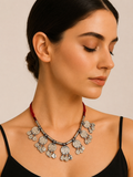 Chandrika German Silver Coin Necklace