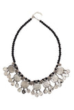 Meher German Silver Coin Necklace