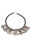 Meher German Silver Coin Necklace