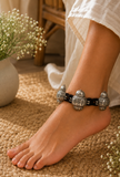 Virasat German Silver Anklet