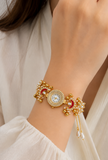 Royal Pearl Embellished Designer Watch Bracelet