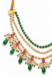 Kashmiri Emerald & Ruby Pearl Necklace Set