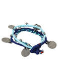 Set of 2: Blue Threaded German Silver Anklet