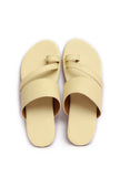 White Cream Cruelty Free Leather Sliders