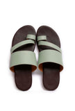 Sky Blue Cruelty Free Leather Sliders