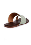 Sky Blue Cruelty Free Leather Sliders