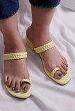 Cream White Knotted Cruelty Free Leather Sandals