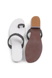 Onyx Black Knotted Cruelty Free Leather Sandals