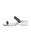 Onyx Black Knotted Cruelty Free Leather Sandals