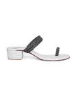 Onyx Black Knotted Cruelty Free Leather Sandals