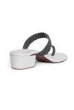 Onyx Black Knotted Cruelty Free Leather Sandals