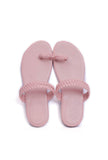 Rose Pink Knotted Cruelty Free Leather Sandals