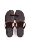 Cruelty-Free Coffee Brown Sandals with Knotted Design for Women