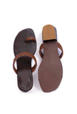 Handcrafted Coffee Brown Leather Sandals – Eco-Friendly & Chic