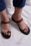 Comfortable & Versatile Coffee Brown Sandals – Ideal for Work & Outings