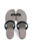Ice Grey Knotted Cruelty Free Leather Sandals