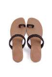 Cruelty-Free Black Sandals for Women – Knotted Design