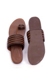 Ethnic Caramel Brown Cruelty-Free Kolhapuri Footwear