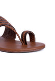 Caramel Brown Kolhapuri Chappal – Handcrafted & Vegan