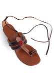 Emilia Brown Cruelty Free Leather Heels Sandals