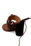 Dark Brown Cruelty Free Leather Heels Sandals
