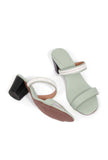 Mint Green Strap Cushion Padded Heels