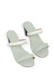 Mint Green Strap Cushion Padded Heels