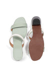 Mint Green Strap Cushion Padded Heels