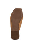 Caramel Brown Quilted Cruelty Free Leather Sliders