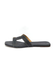 Boho Black Cruelty Free Leather Sliders