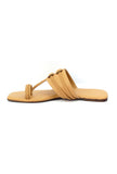 Golden Matt Cruelty Free Leather Inspired Kolhapuri