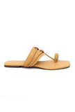 Golden Matt Cruelty Free Leather Inspired Kolhapuri