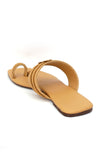 Golden Matt Cruelty Free Leather Inspired Kolhapuri