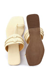 Creamy White Cruelty Free Leather Inspired Kolhapuri