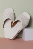 White Cushioned Cruelty Free Leather Heels