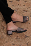 Scrappy Grey Cruelty Free Leather Heels