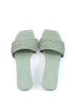 Teal Mint Cruelty Free Leather Heels