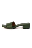 Sage Green Cruelty Free Leather Heels