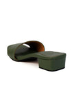 Sage Green Cruelty Free Leather Heels