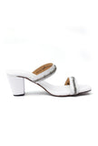 Snow White Chain Cruelty-Free Leather Heels