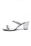 Snow White Chain Cruelty-Free Leather Heels