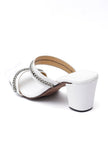Snow White Chain Cruelty-Free Leather Heels