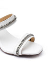 Snow White Chain Cruelty-Free Leather Heels