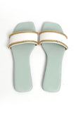 Sky Blue Cruelty-Free Leather Flats