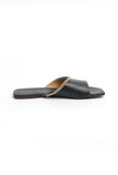 Charcoal Black Cruelty-Free Leather Flats