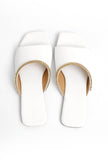 Irish White Gold Chain Cruelty-Free Leather Flats