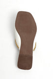 Irish White Gold Chain Cruelty-Free Leather Flats