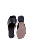 Bella Black Cold Chain Cruelty-Free Leather Heels